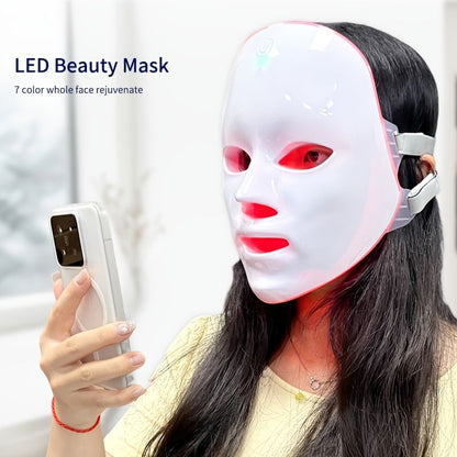 7-Color LED Light Therapy Facial Mask for Skin Rejuvenation V1106-110-91482