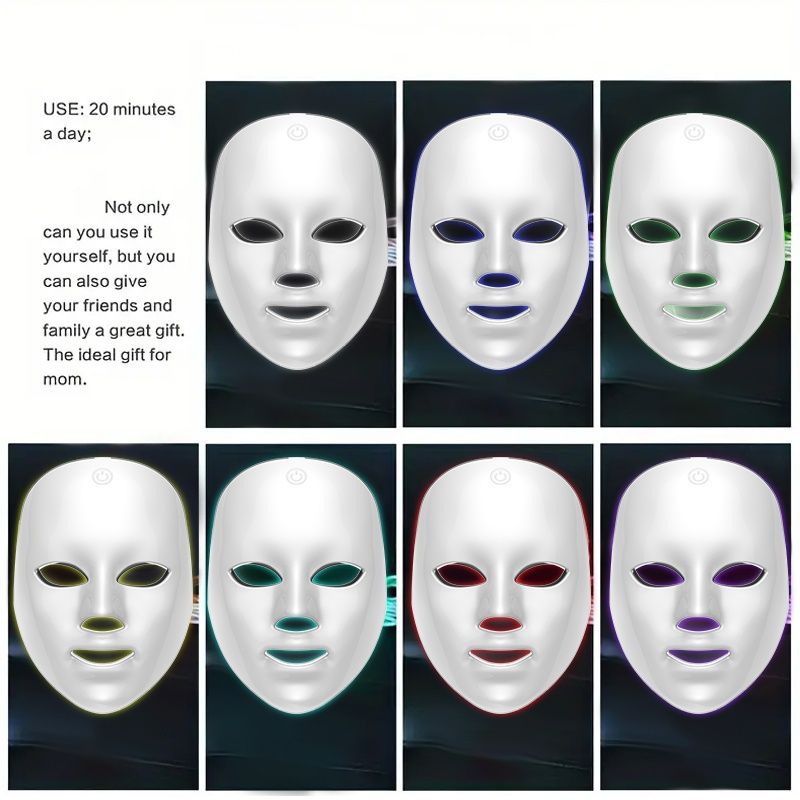7-Color LED Light Therapy Facial Mask for Skin Rejuvenation V1106-110-91482