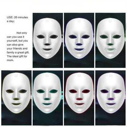 7-Color LED Light Therapy Facial Mask for Skin Rejuvenation V1106-110-91482