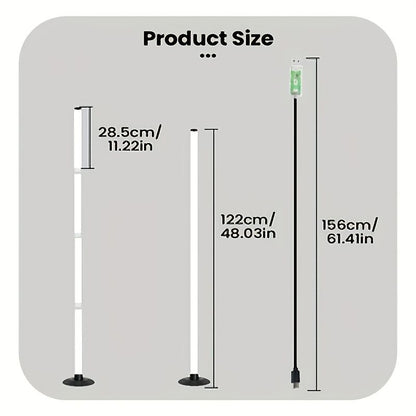Smart LED Floor Lamp RGBICB Mood Light Ambient Light With Backlight - Rainbow - Size 01
