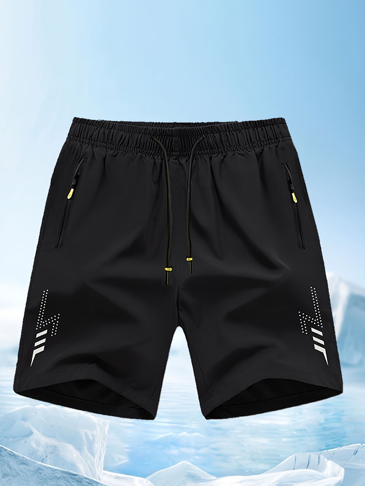 Men'S Athletic Shorts Gym Shorts Running Shorts Side Pocket Shorts Zippered - Gray - Size M