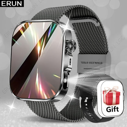 Unisex Smart Watch Stainless Steel Strap Fitness Tracker Call Reminder Message - Gold - Size 01