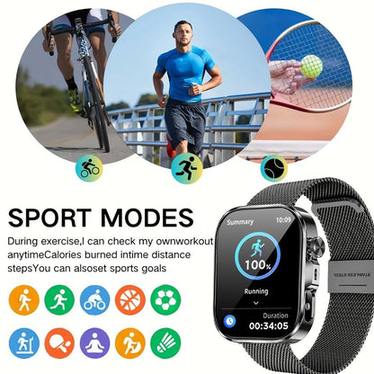 Unisex Smart Watch Stainless Steel Strap Fitness Tracker Call Reminder Message - Pink - Size 01