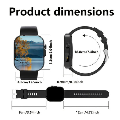 Unisex Smart Watch Stainless Steel Strap Fitness Tracker Call Reminder Message - Silver - Size 01