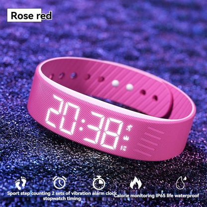 Women'S Watch Multifunctional Watch Alarm Watch Pedometer Watch Timer Watch - light blue - Size 01
