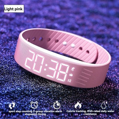 Women'S Watch Multifunctional Watch Alarm Watch Pedometer Watch Timer Watch - light blue - Size 01