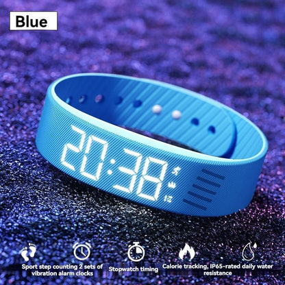 Women'S Watch Multifunctional Watch Alarm Watch Pedometer Watch Timer Watch - light blue - Size 01