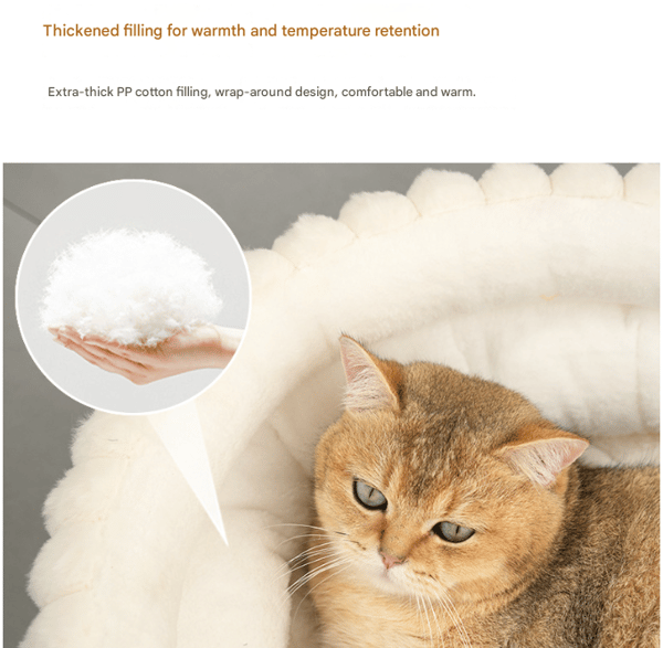 Grey Plush Cat Bed - Soft, Cozy & Durable Cat Furniture V1106-DSZ-001-0003