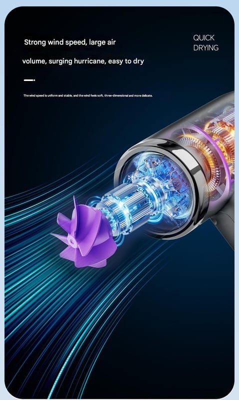 Wireless Charging Hair Dryer - 120,000 RPM, 15600mAh V1106-DSZ-001-0018