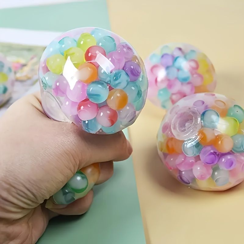 3-piece set, sensory stress ball, squeeze ball for relieving ADHD stress, stress relief toy with soft rubber V1106-DSZ-001-002