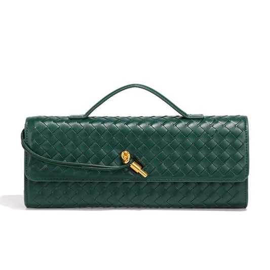 Green Woven Leather Women's Handbag V1106-DSZ-001-12354