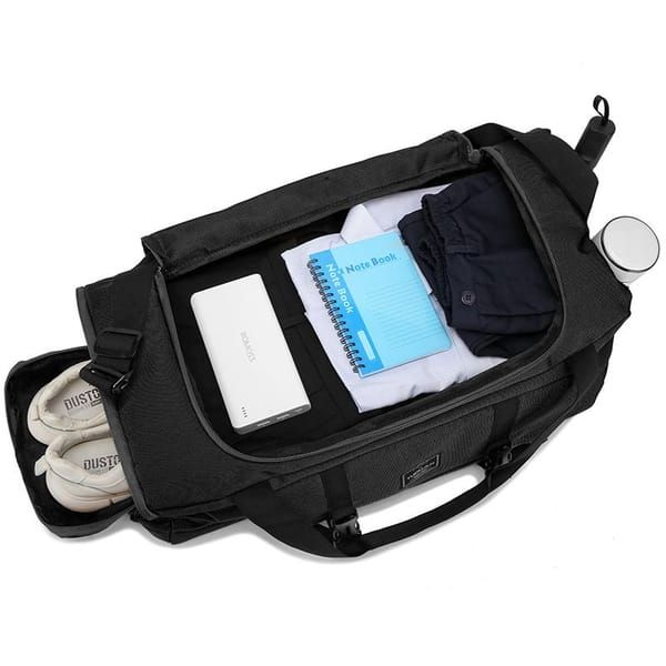Black TUCUAN Travel Duffel Bag V1106-DSZ-001-1239