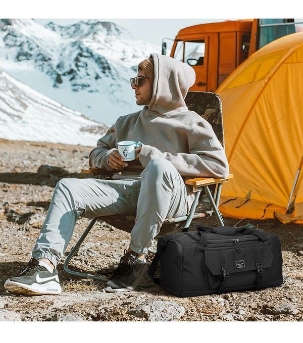 Black TUCUAN Travel Duffel Bag V1106-DSZ-001-1239