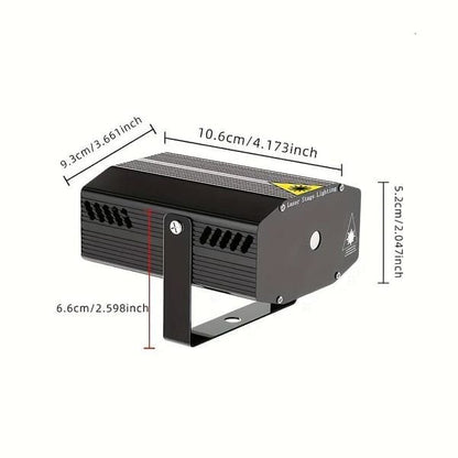 Laser Stage Lighting System with Remote, DMX, and RGB Effects V1106-DSZ-001-124