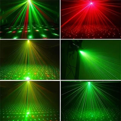 Laser Stage Lighting System with Remote, DMX, and RGB Effects V1106-DSZ-001-124