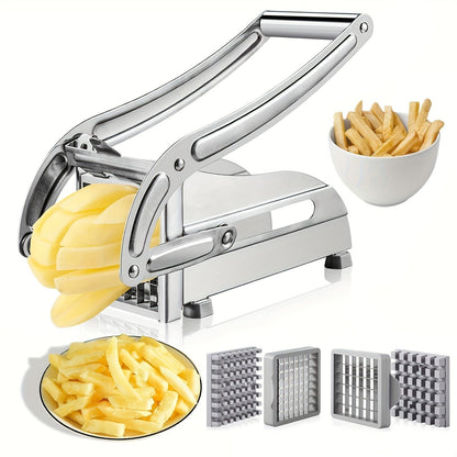 Stainless Steel French Fry Cutter, Adjustable Thickness Vegetable Slicer V1106-DSZ-001-753