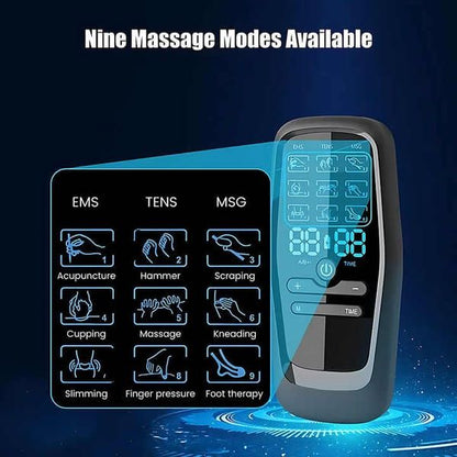 8-Pad Digital Electric Massager with EMS, TENS & MSG V1106-DSZ-001-WDFQ