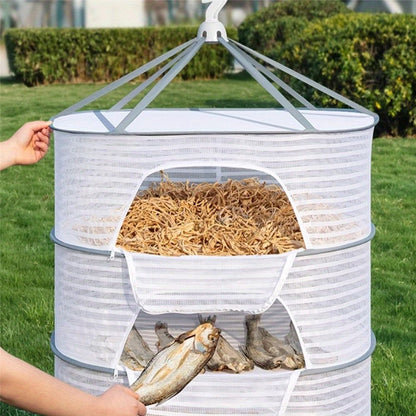 White Black Fiber Mesh Air Drying Rack - Multi-layer Collapsible for Clothes & Food V1106-DSZ-001-WEDV