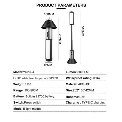 Multifunctional Telescopic Camping Light - Portable LED Lamp V1106-DSZ-001-XFGUI