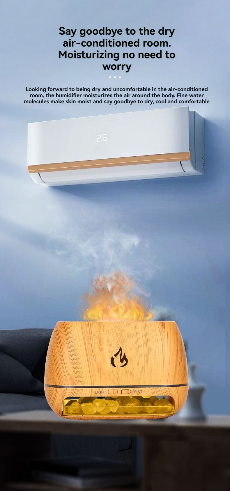 Black Aroma Diffuser with Himalayan Salt Stones V1106-DSZ-ARO-0016
