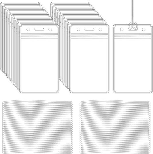 100 pieces transparent plastic luggage bag label rack badge label rack, suitable for office business travel V1106-DSZ-IDH-001
