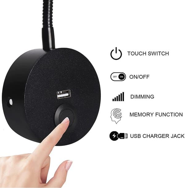Flexible USB - Powered Bedside Reading Lamp - High - Quality & Trendy V1106-DSZ-LAMP-001