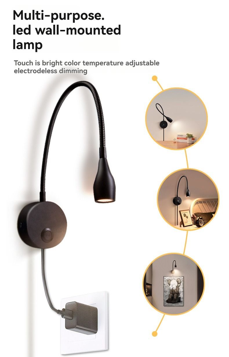 Flexible USB - Powered Bedside Reading Lamp - High - Quality & Trendy V1106-DSZ-LAMP-0012