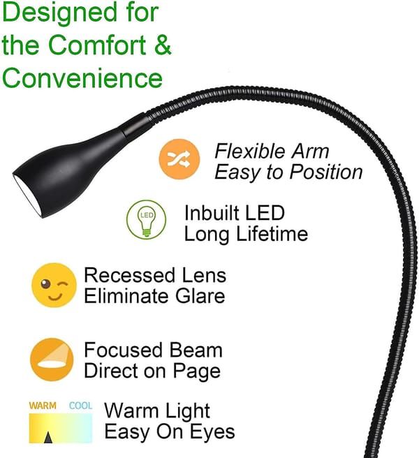 Flexible USB - Powered Bedside Reading Lamp - High - Quality & Trendy V1106-DSZ-LAMP-0012