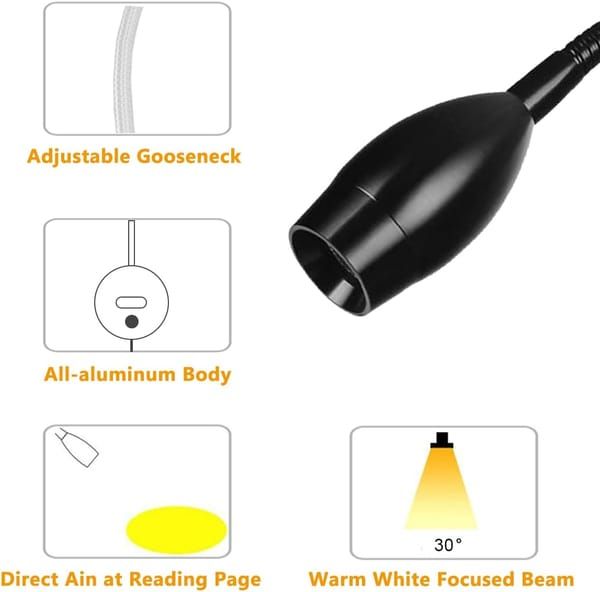 Flexible USB - Powered Bedside Reading Lamp - High - Quality & Trendy V1106-DSZ-LAMP-0012