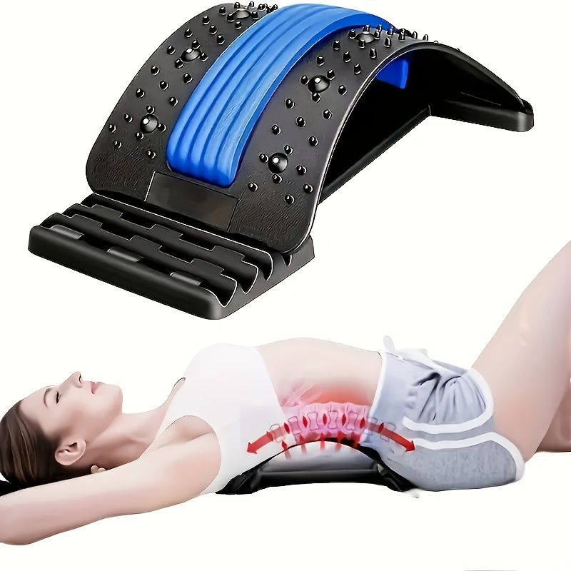 Four adjustable back stretches and posture correctors. Ergonomic waist support with massage function, safety V1106-DSZ-LUMBAR-STRETCH-001