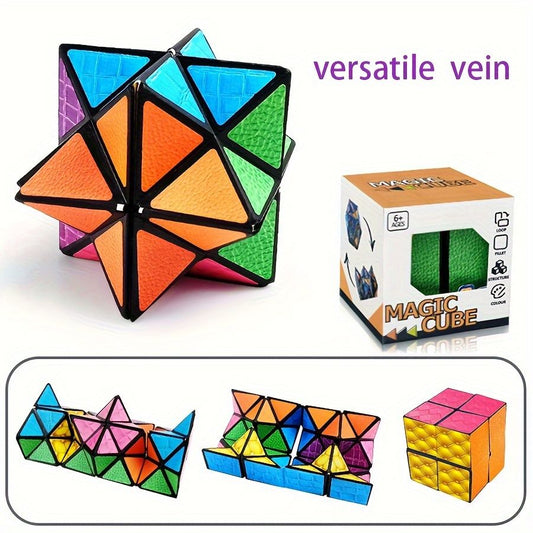 Infinite Cube - 3D Hexagonal Puzzle Toy, Space Geometry Flip Toy, Enhance Brain Ability and Relax, Mixed V1106-DSZ-MAG-001