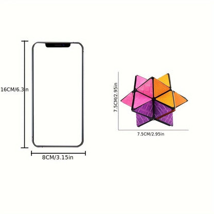 Infinite Cube - 3D Hexagonal Puzzle Toy, Space Geometry Flip Toy, Enhance Brain Ability and Relax, Mixed V1106-DSZ-MAG-001