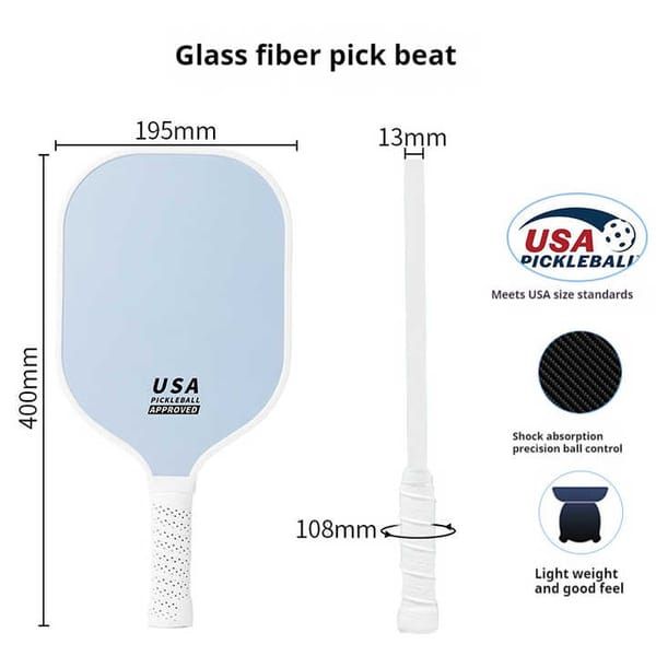 Deep Blue Pickleball Set: 2 Paddles, 4 Balls, Carrying Bag V1106-DSZ-PB-089