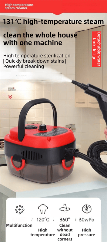 Steam Cleaner with Multiple Attachments, White V1106-DSZ-STEAM-0013