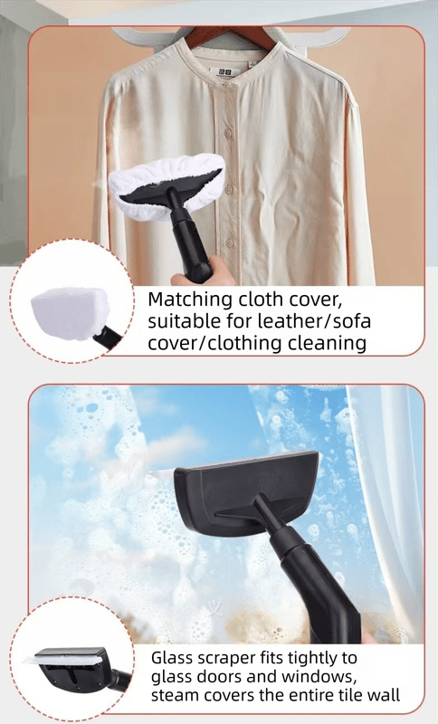 Steam Cleaner with Multiple Attachments, White V1106-DSZ-STEAM-0013