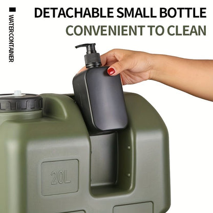 Green 20L Water Container Camping Water Container Outdoor Water Storage Portable