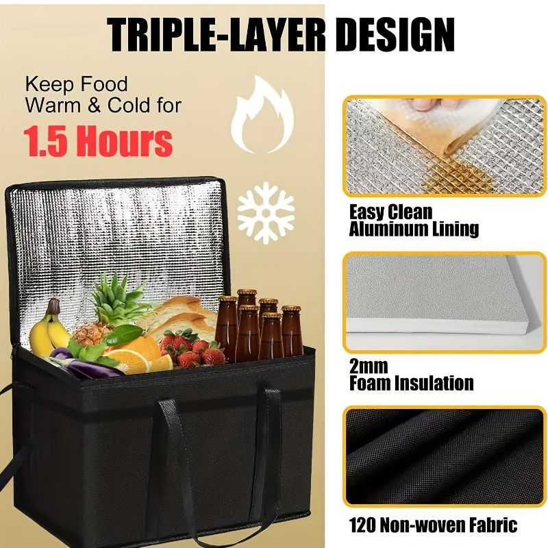 Extra-Large Insulated Cooler Bag for Catering, Delivery & Camping V1106-DSZ-XXX-4556
