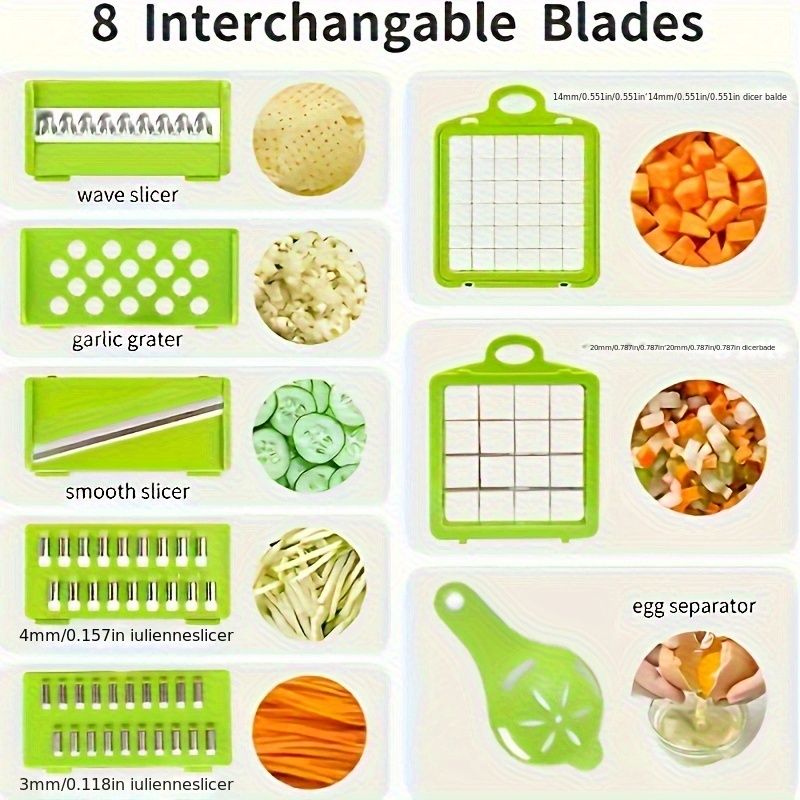 16-Piece Vegetable Chopper Set, Interchangeable Blades V1106-DSZ-XXX-54K
