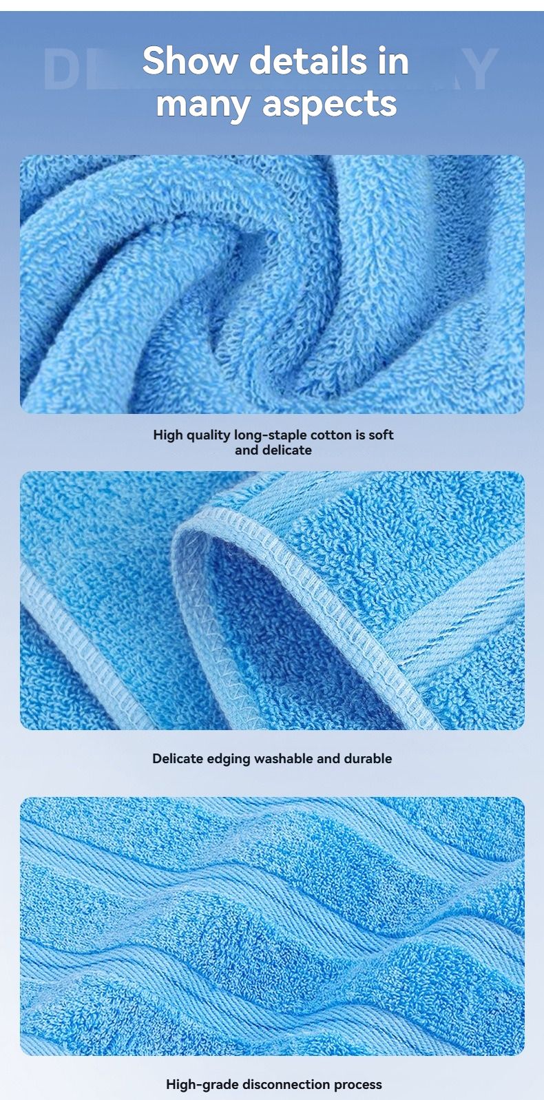 6-Piece Grey Towel Set - Soft, Absorbent & Durable V1106-DSZ-XXX-IUHG