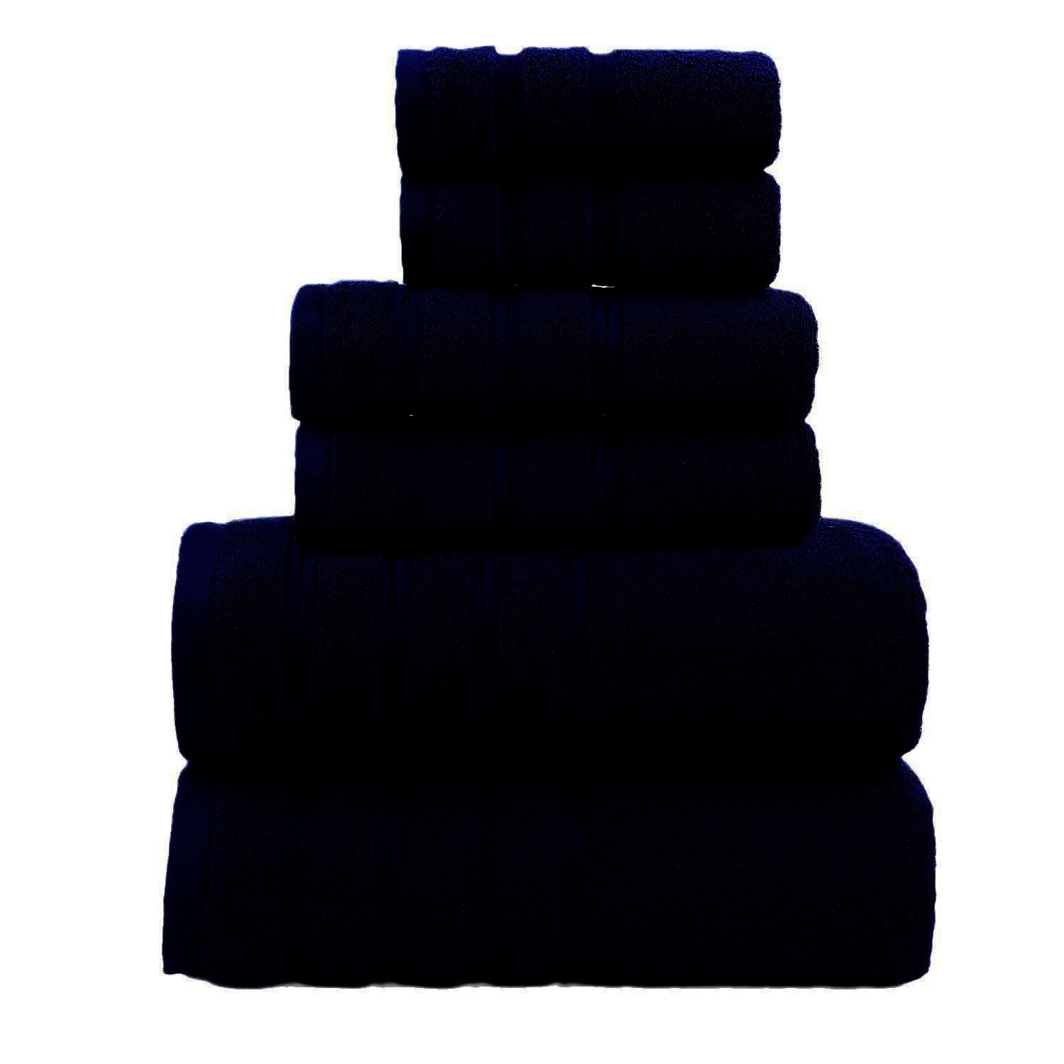 6-Piece Black Towel Set - Soft, Absorbent & Stylish Bathroom Linens V1106-DSZ-XXX-NJI