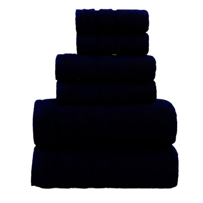 6-Piece Black Towel Set - Soft, Absorbent & Stylish Bathroom Linens V1106-DSZ-XXX-NJI