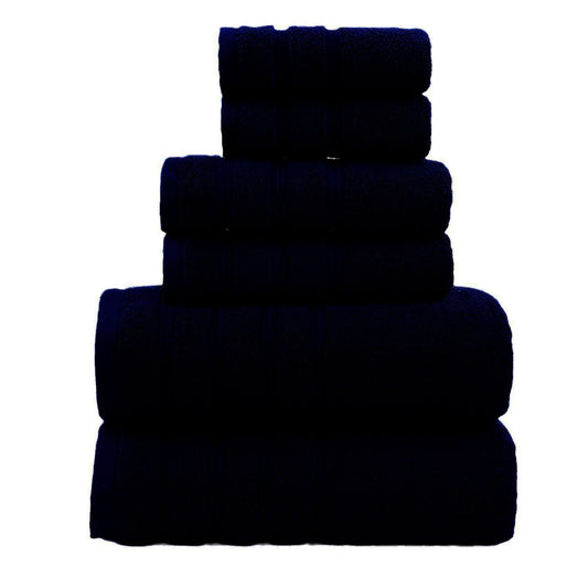6-Piece Black Towel Set - Soft, Absorbent & Stylish Bathroom Linens V1106-DSZ-XXX-NJI