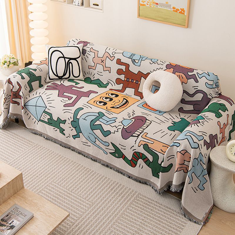 Graffiti Colored 180x340cm Sofa Blanket, Urban Art Throw V1106-DSZ-XXX-NNNRFV