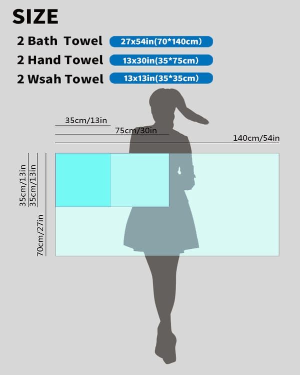 6-Piece White Towel Set V1106-DSZ-XXX-TREDF