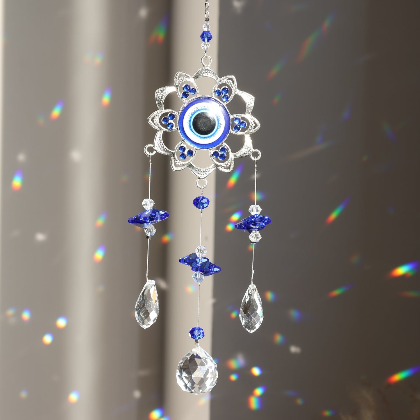 3pc Evil Eye Crystal Sun Capture Pendant Suitable for Home Window Decoration and Garden Hanging Decoration V1106-EMZS-001