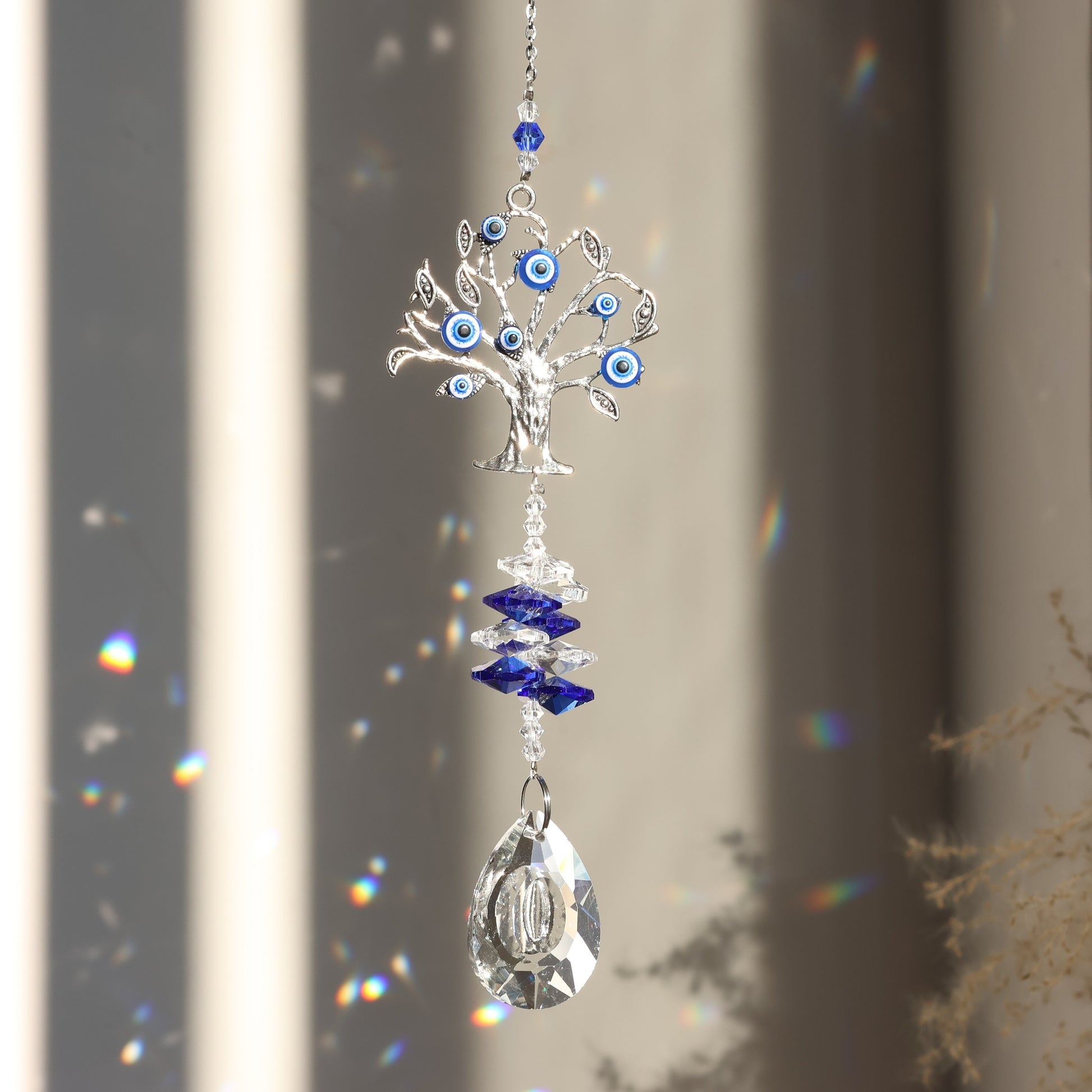3pc Evil Eye Crystal Sun Capture Pendant Suitable for Home Window Decoration and Garden Hanging Decoration V1106-EMZS-001