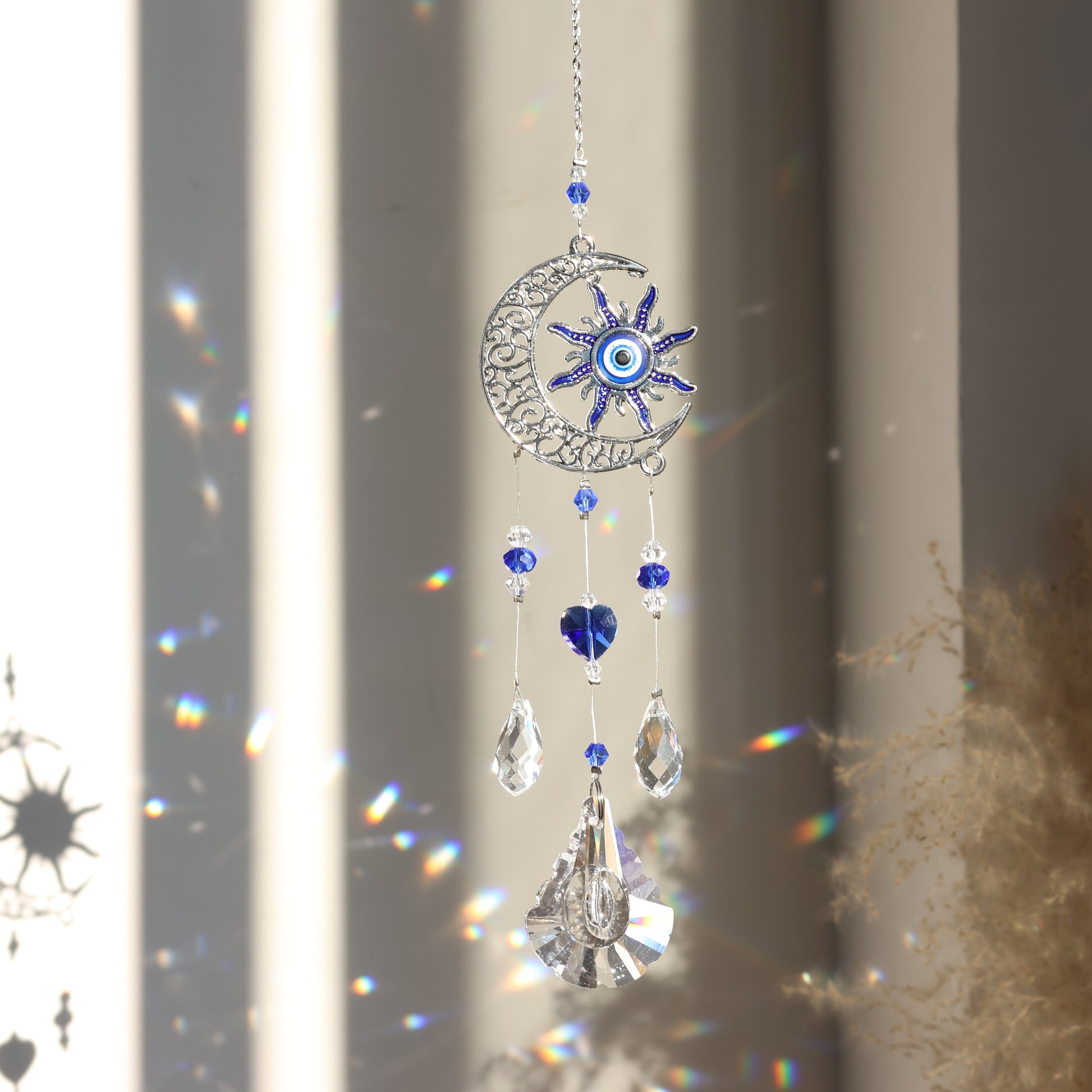 3pc Evil Eye Crystal Sun Capture Pendant Suitable for Home Window Decoration and Garden Hanging Decoration V1106-EMZS-001