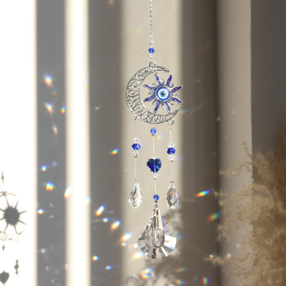3pc Evil Eye Crystal Sun Capture Pendant Suitable for Home Window Decoration and Garden Hanging Decoration V1106-EMZS-001