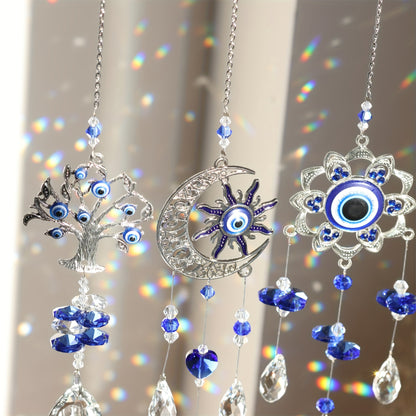 3pc Evil Eye Crystal Sun Capture Pendant Suitable for Home Window Decoration and Garden Hanging Decoration V1106-EMZS-001