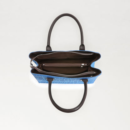 Color-contrast leather shoulder bag | 3D woven pattern small tote, one bag for commuting and shopping V1106-HEBB-001